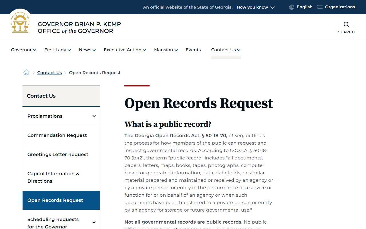 Muscogee County court records Georgia Open Records Act source