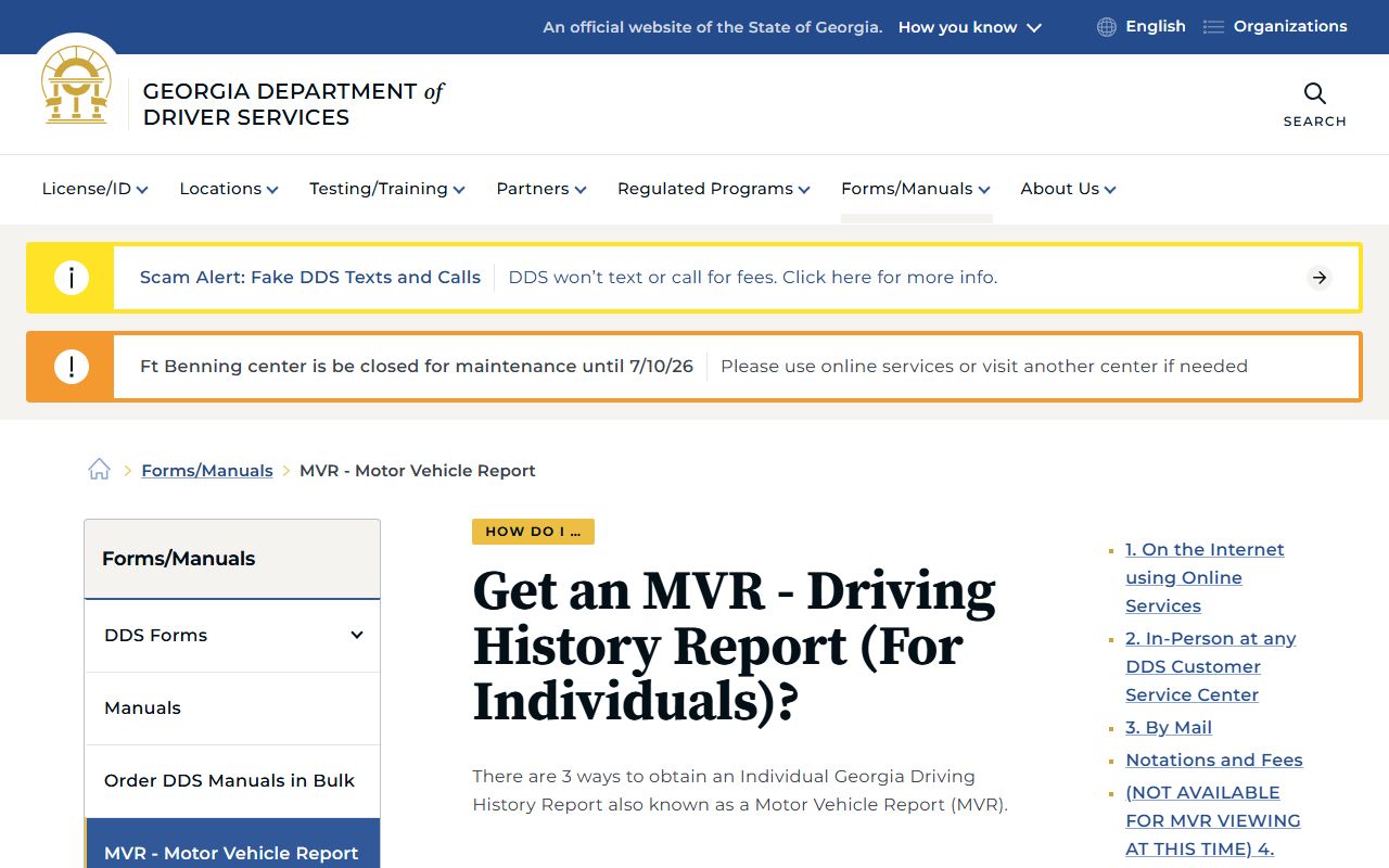 Muscogee County criminal court records Georgia driving history source