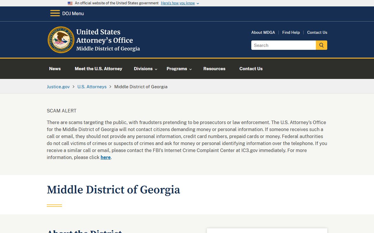 Muscogee County criminal court records federal prosecutor distinction