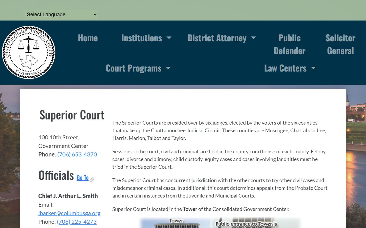Muscogee County Superior Court records Superior Court page