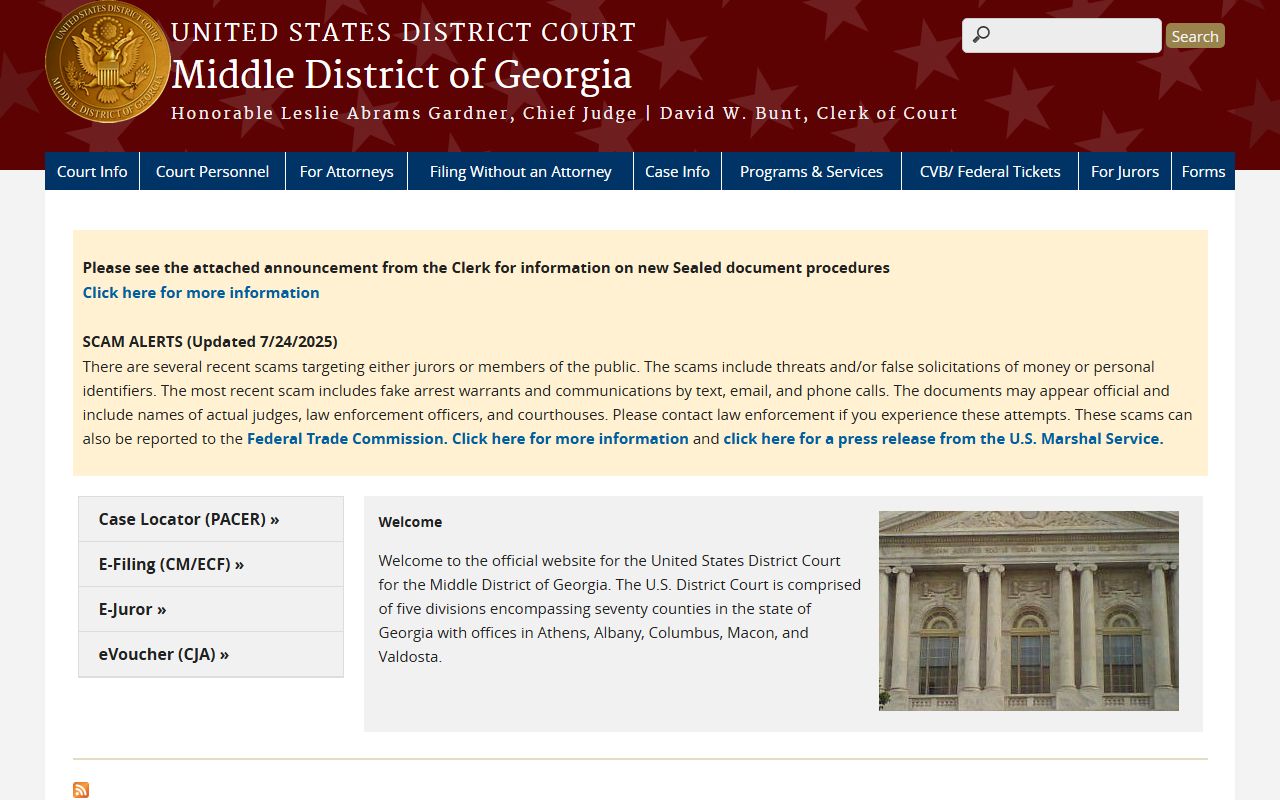 Muscogee County Superior Court records federal district court page