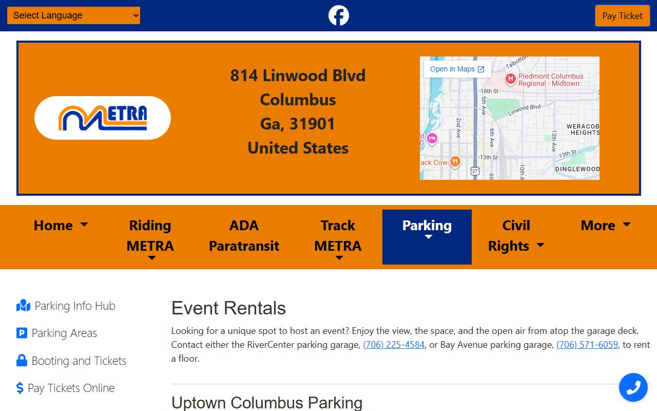 Muscogee County court records parking near Government Center