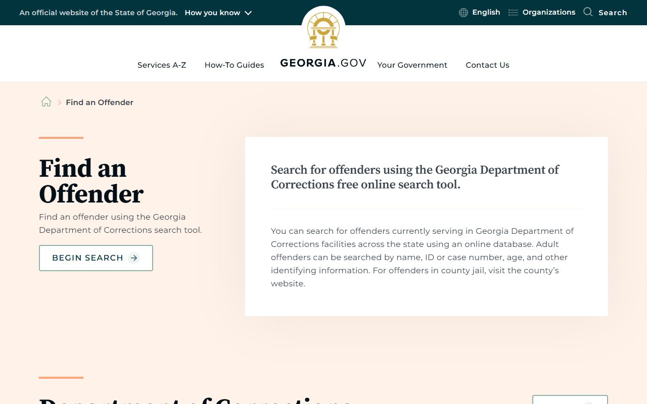Muscogee County inmate search Georgia offender locator fallback